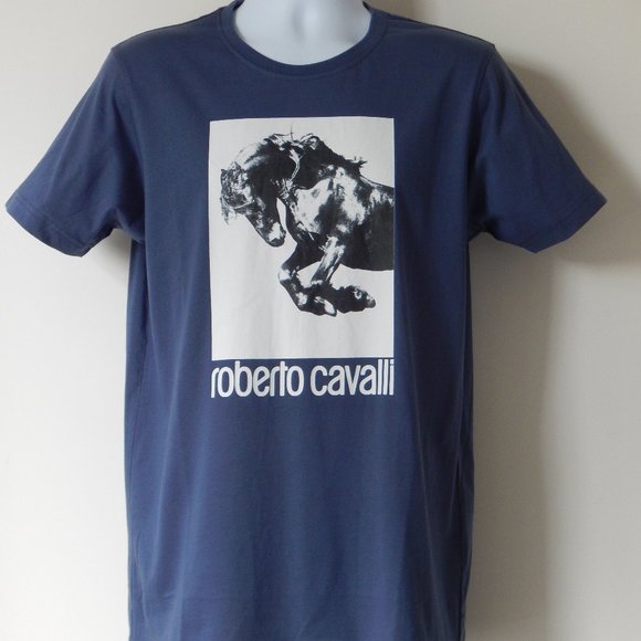 ROBERTO CAVALLI  RUNNING HORSE GRAPHIC T Shirt - Picture 1 of 5